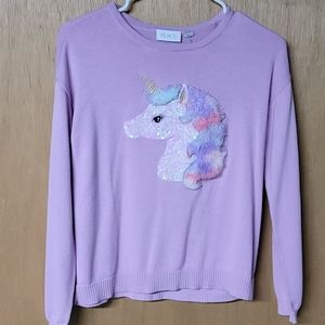 Children's Place Sweater with furry Unicorn